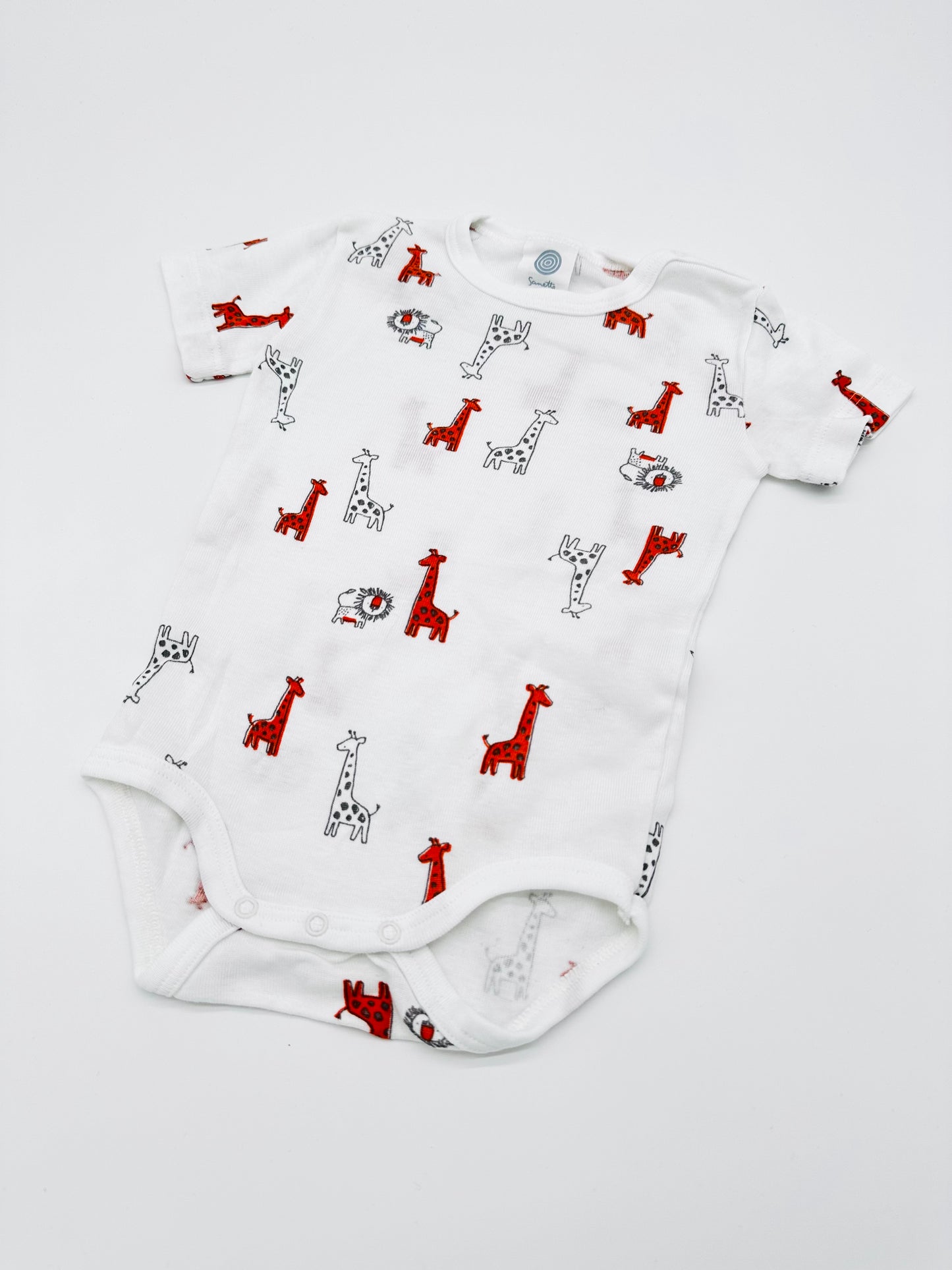 Kurzarmbody mit Tierprint - Gr.68 (Sanetta)