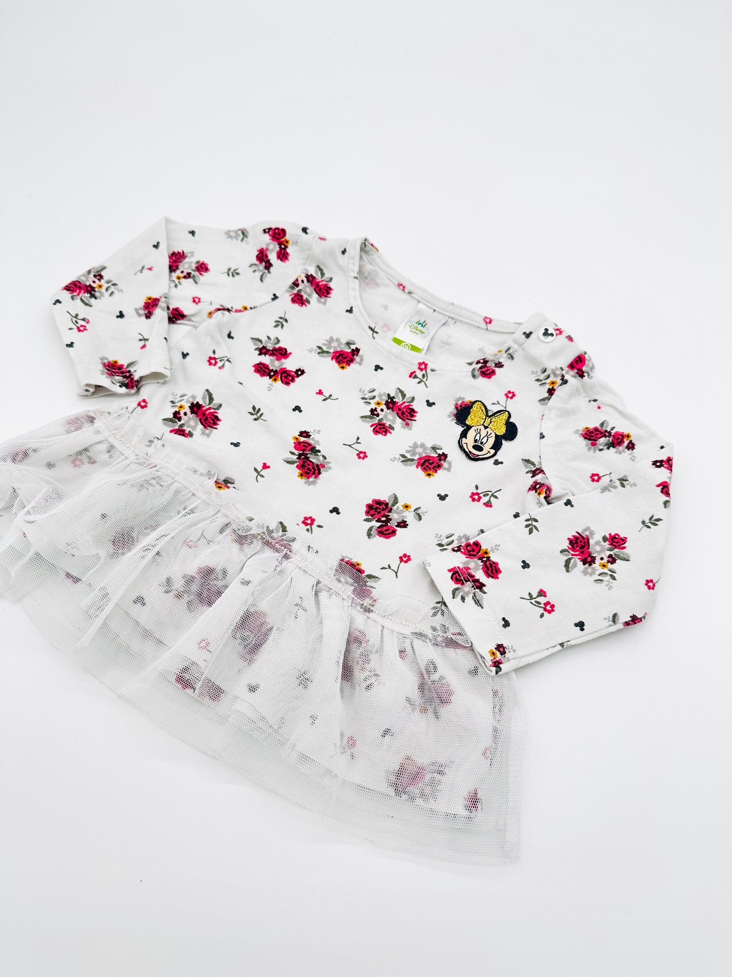 Blümchenkleid mit Minnie Mouse – Gr. 68 (C&A)