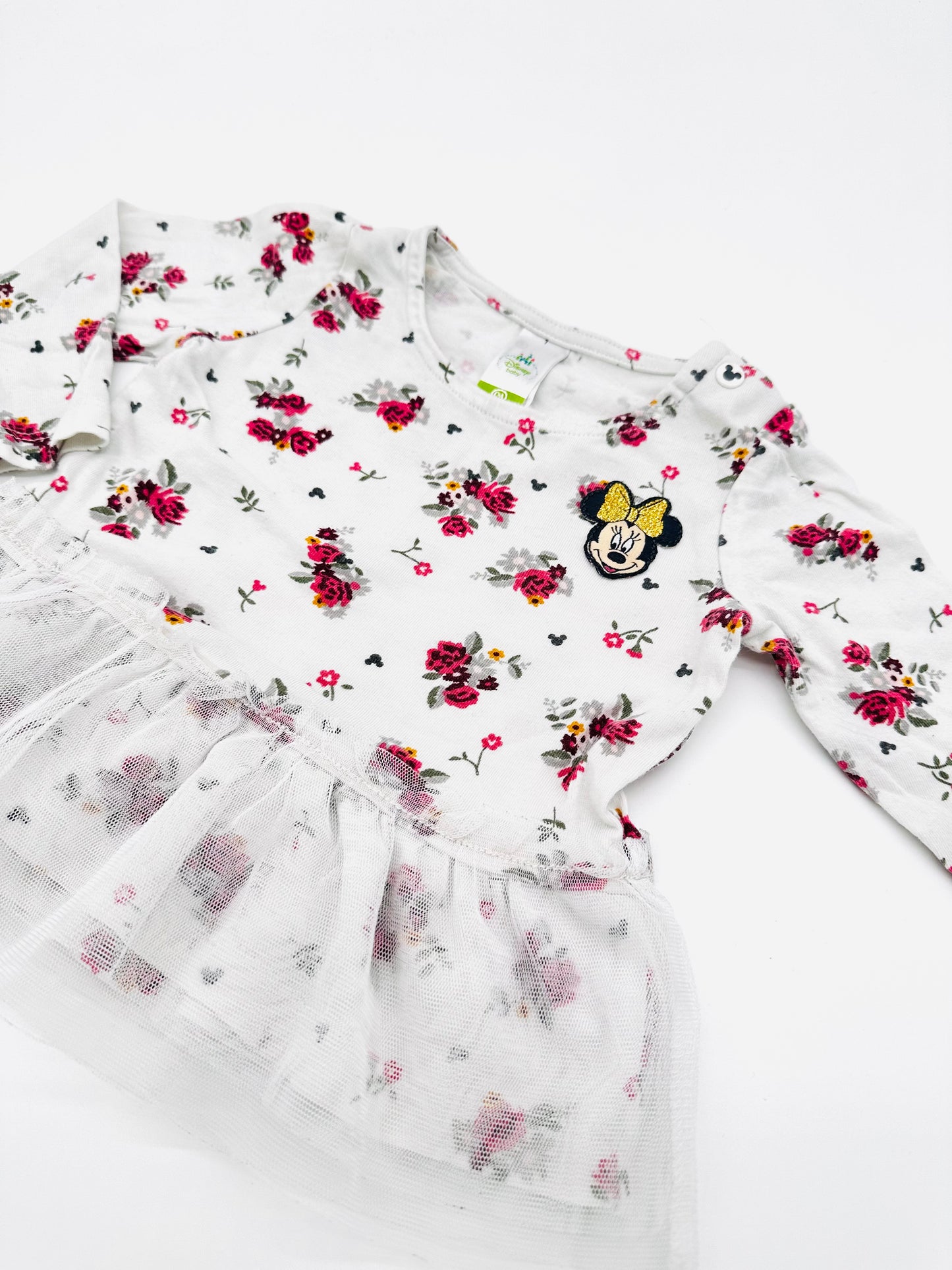 Blümchenkleid mit Minnie Mouse – Gr. 68 (C&A)