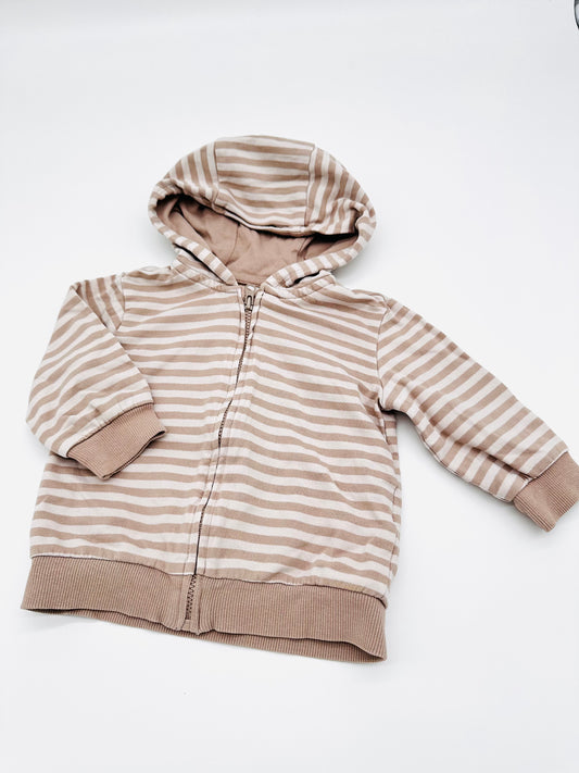 Gestreifte Kapuzenjacke - H&M (Gr. 68)