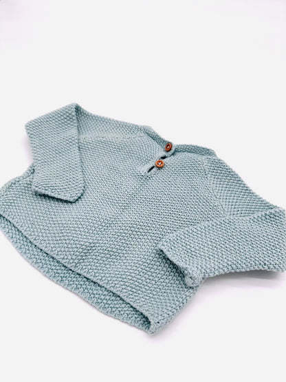 Mintgrüner Strickpullover - Gr.50 (Pusblu)