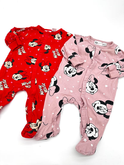 Schlafanzüge Set mit Minnie Mouse - Gr. 56 (H&M)