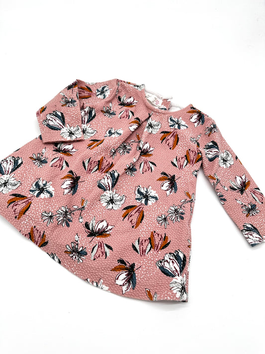 Blumenkleid rosé - Gr. 68 (Zara)