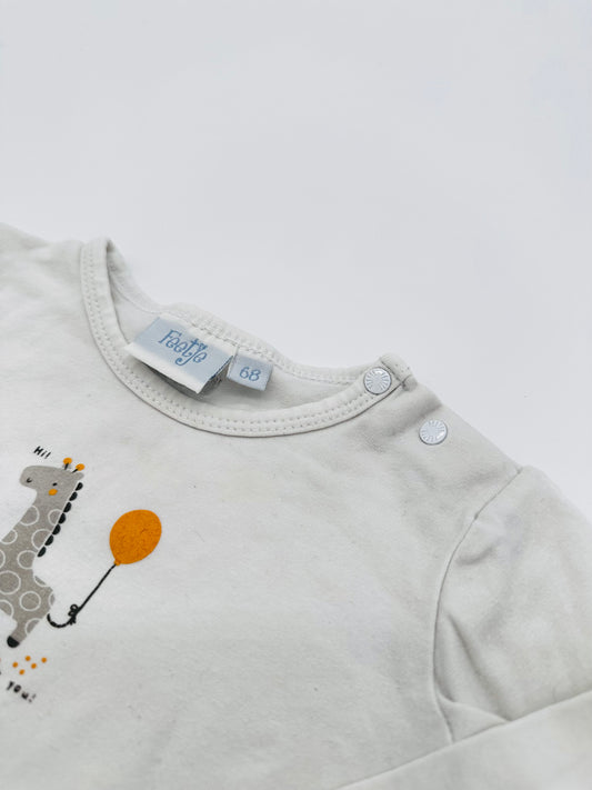 Langarmshirt mit Giraffenprint - Gr. 68 (Feetje)