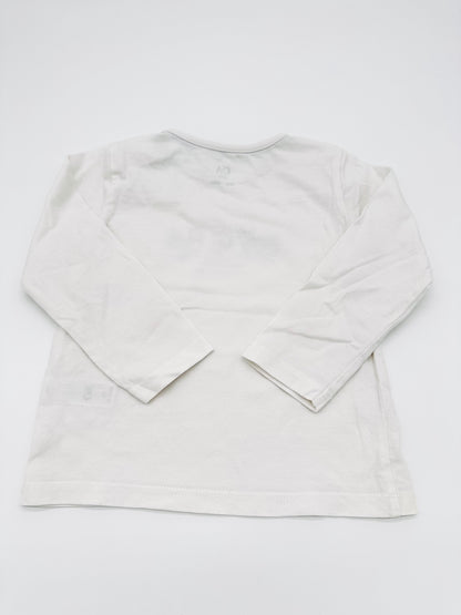 Weißes Langarmshirt - Gr. 80 (C&A)