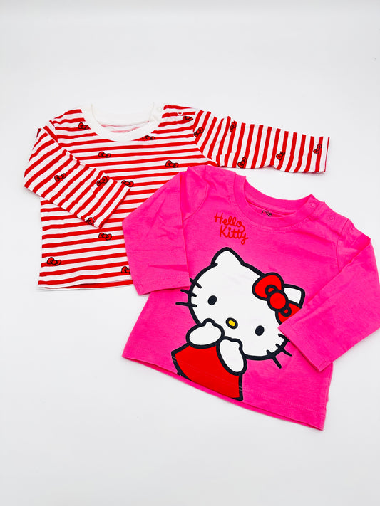Hello-Kitty Langarmshirt Set - Gr. 68 (Primark)