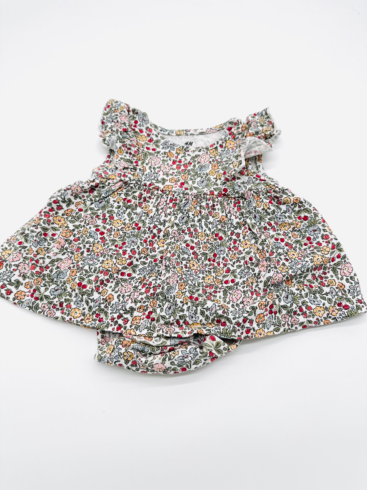 Body-Kleid mit Blumenmuster - Gr. 50 (H&M)