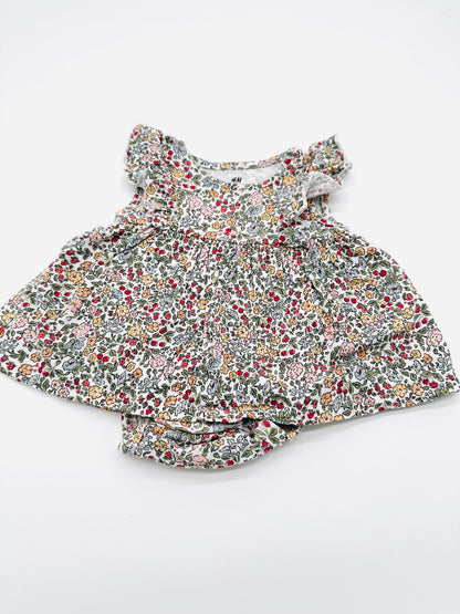 Body-Kleid mit Blumenmuster - Gr. 50 (H&M)
