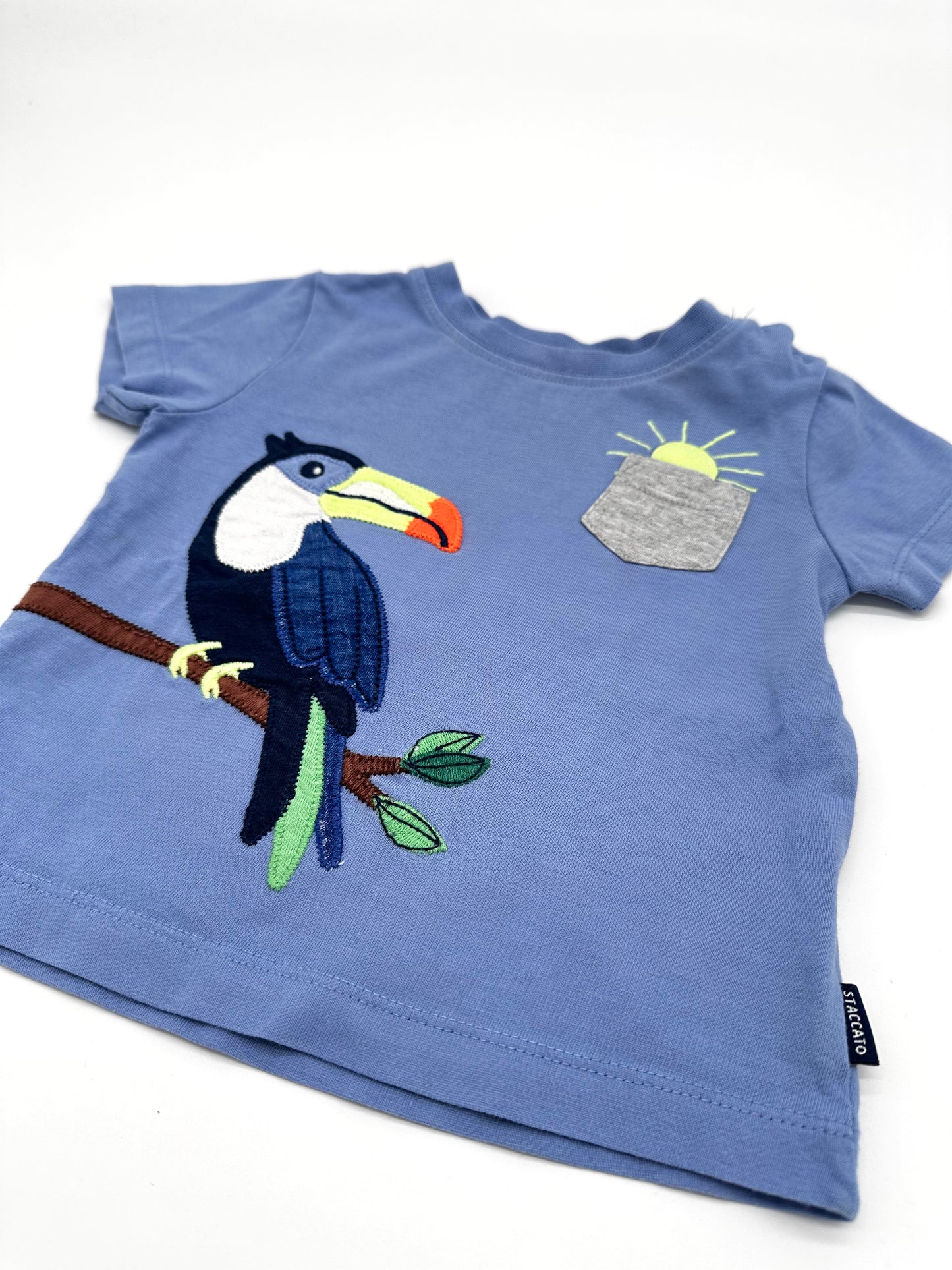Blaues T-Shirt mit Aufdruck - Gr. 68 (Staccato)