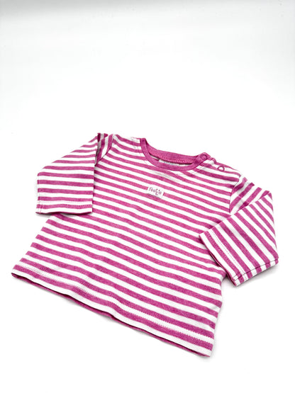Gestreiftes Langarmshirt - Gr. 62 (Feetje)