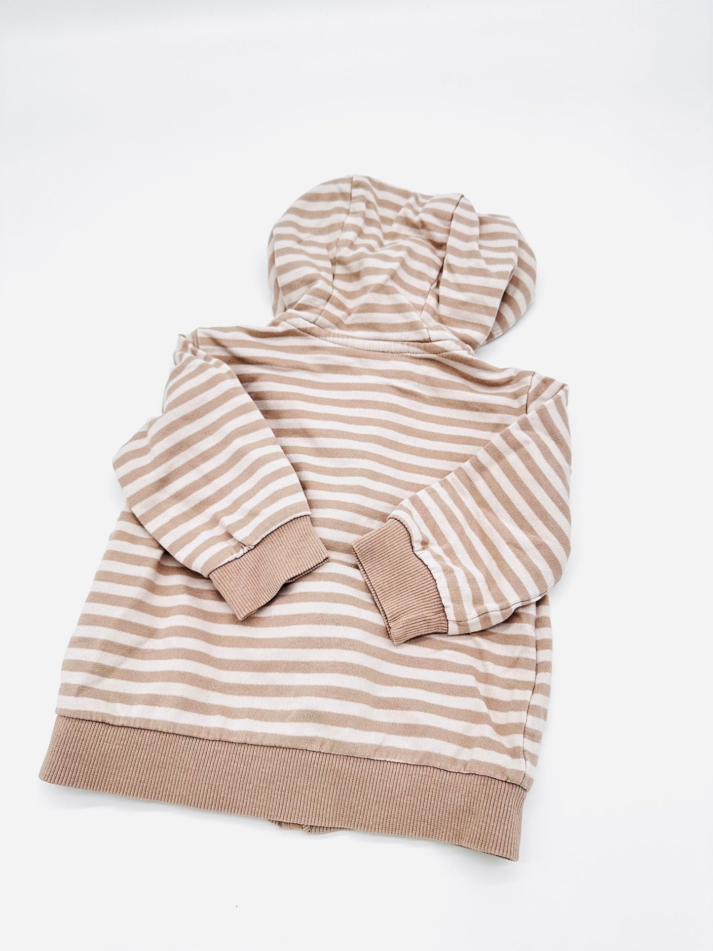 Gestreifte Kapuzenjacke - H&M (Gr. 68)