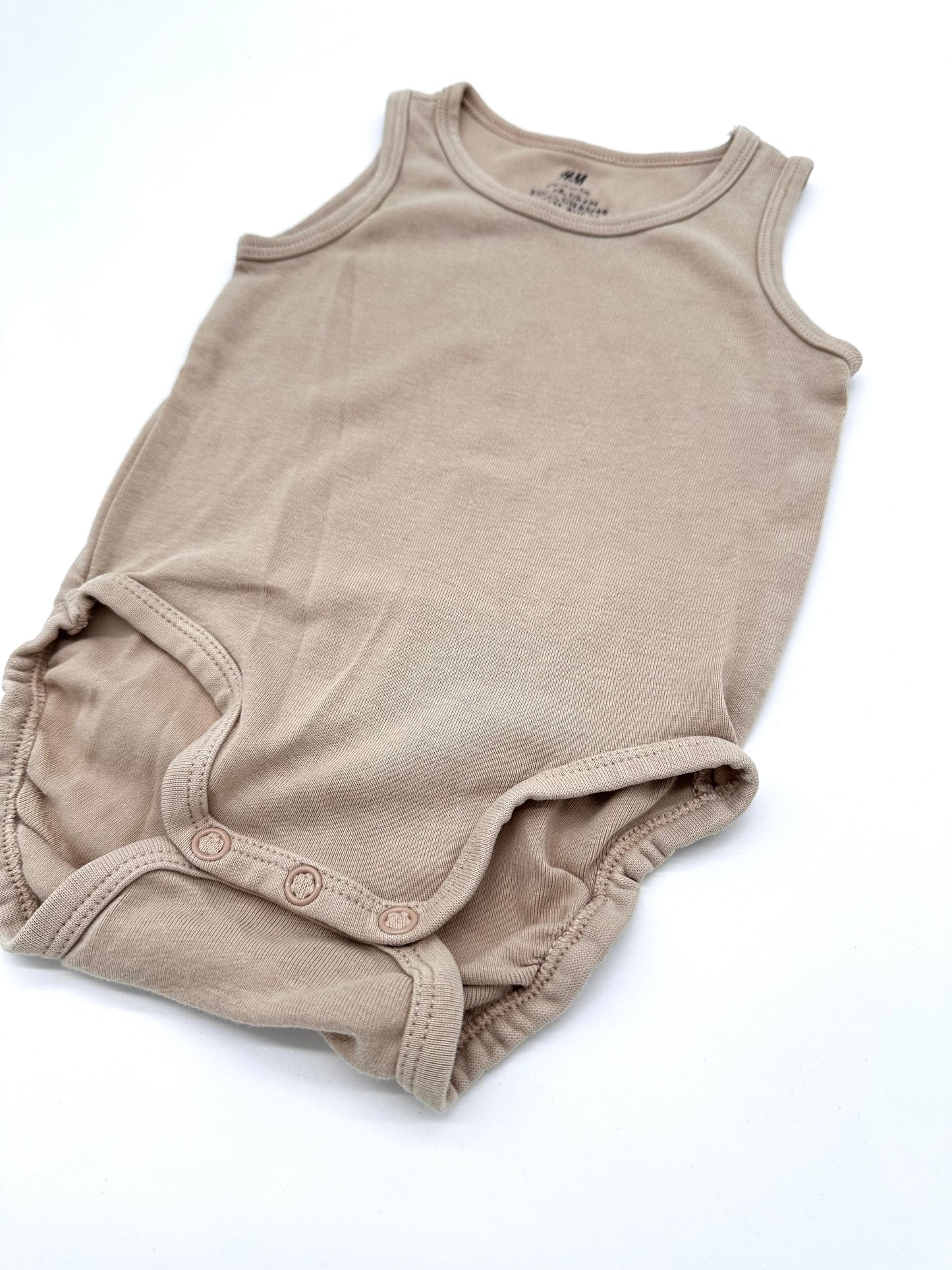 Beige Body ohne Ärmel - Gr.68 (H&M)