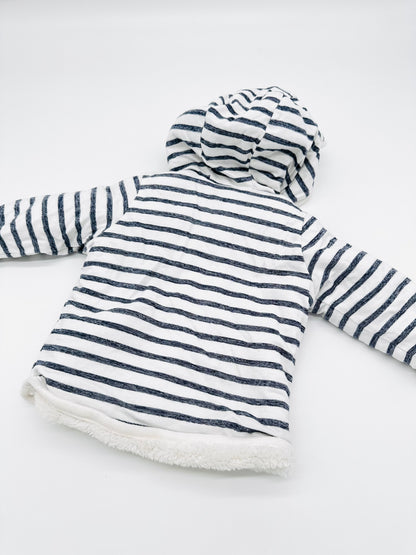 Gefütterte, gestreifte Jacke - H&M (Gr. 68)