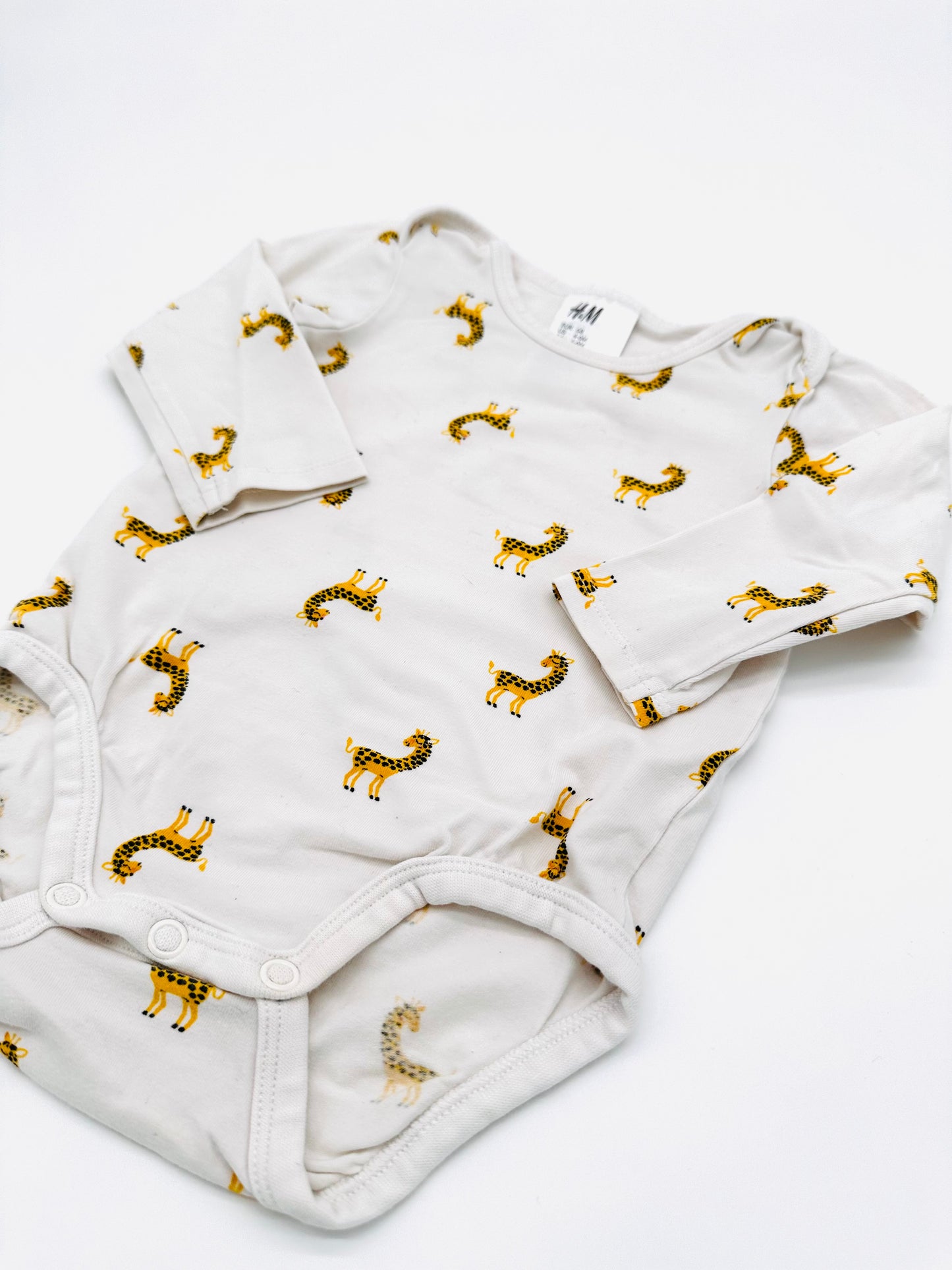 Langarm Body mit Giraffen-Print - H&M (Gr. 68)