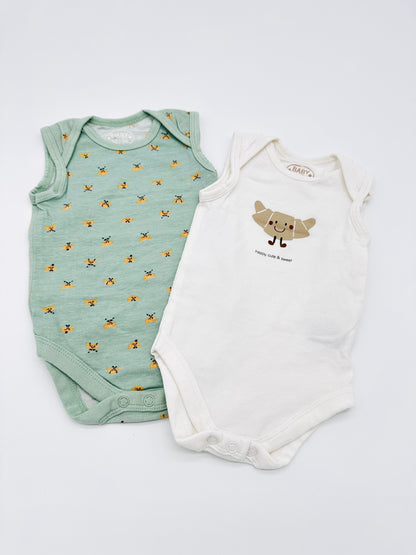 2 er Body Set ärmellos - Gr. 50/56 (Baby)