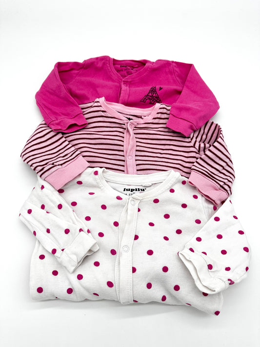 3er Set Baby Schlafanzüge - Gr. 62 (Lupilu)