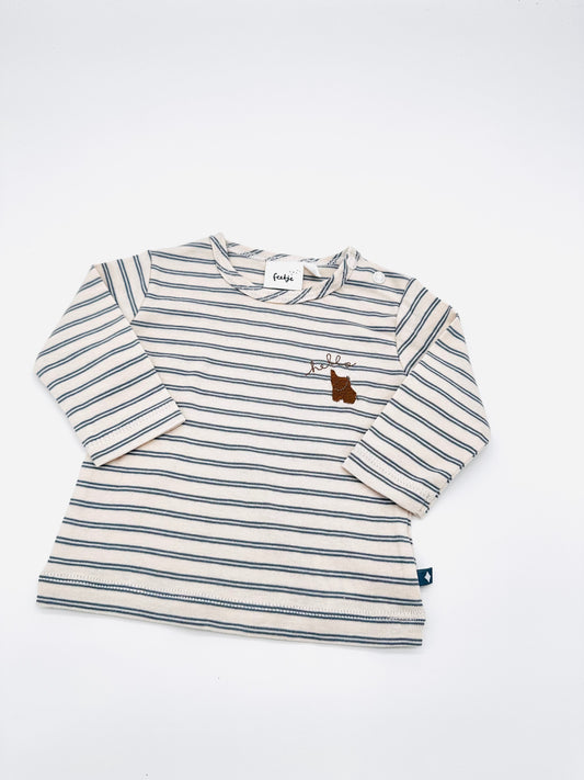 Gestreiftes Langarmshirt - Gr. 62 (Feetje)