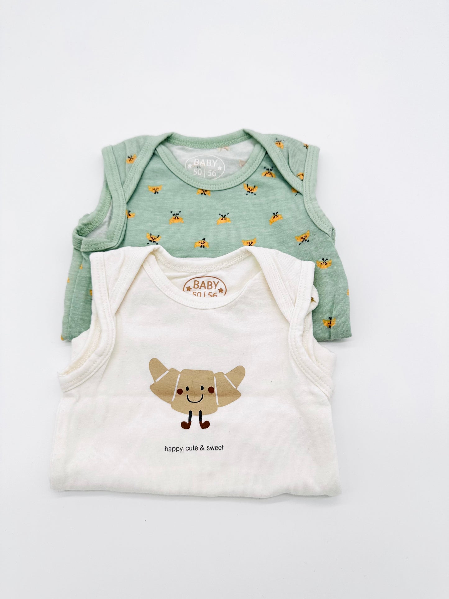 2 er Body Set ärmellos - Gr. 50/56 (Baby)