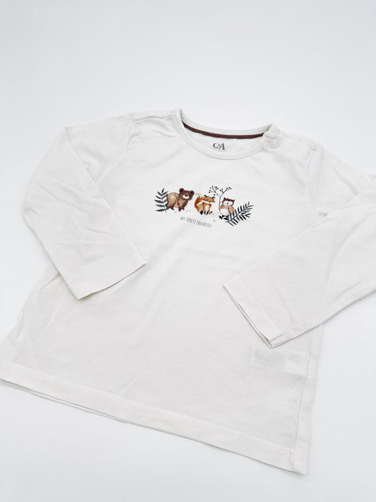 Weißes Langarmshirt - Gr. 80 (C&A)