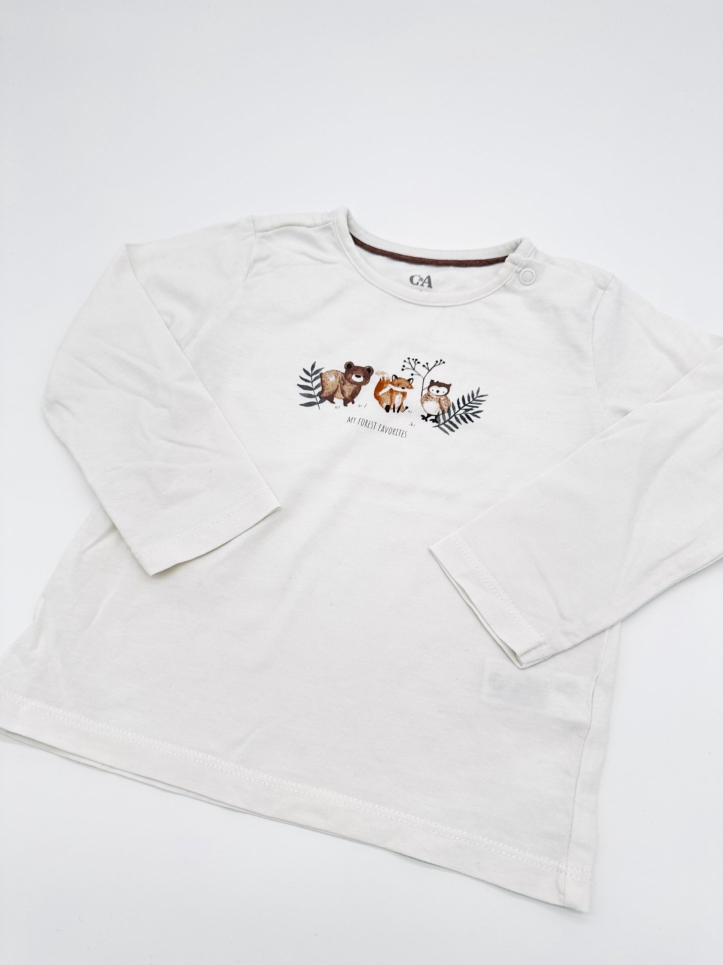 Weißes Langarmshirt - Gr. 80 (C&A)