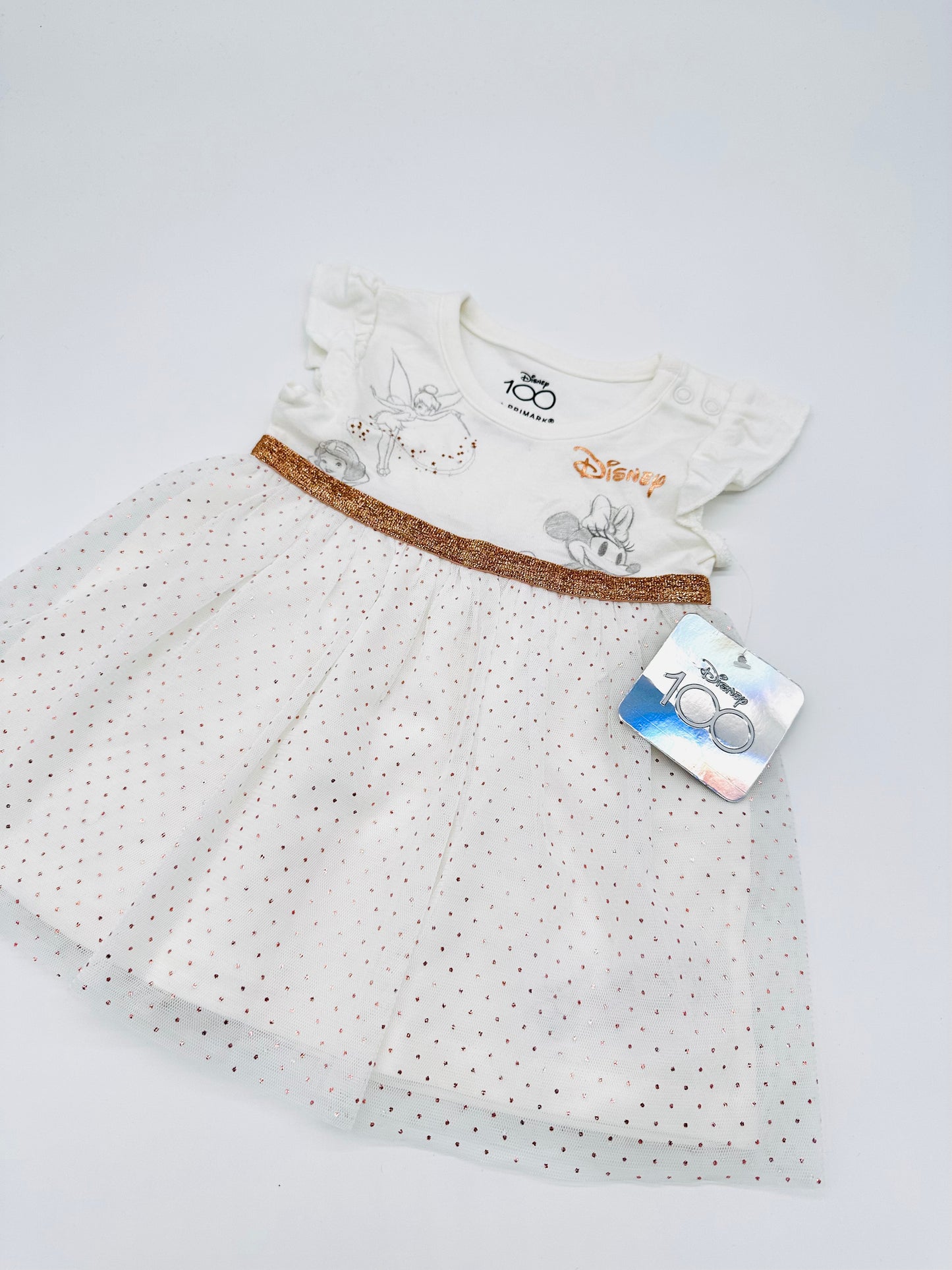 Disney 100 Kleid mit Glitzergürtel – Gr. 50/56 (Primark)