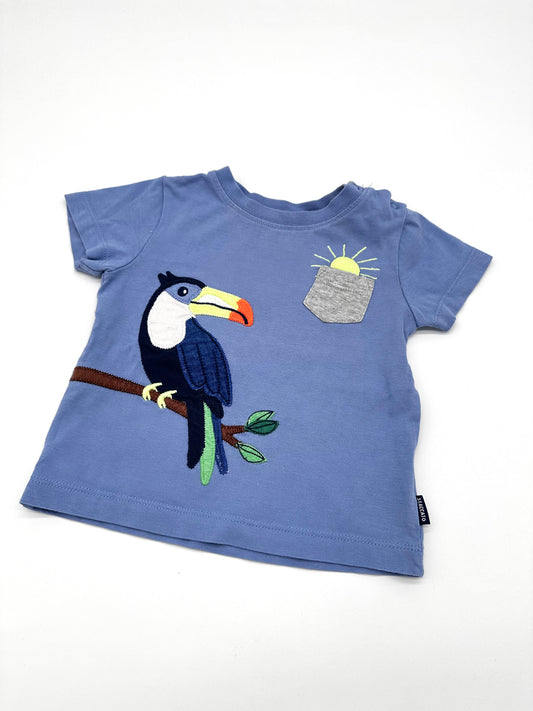 Blaues T-Shirt mit Aufdruck - Gr. 68 (Staccato)