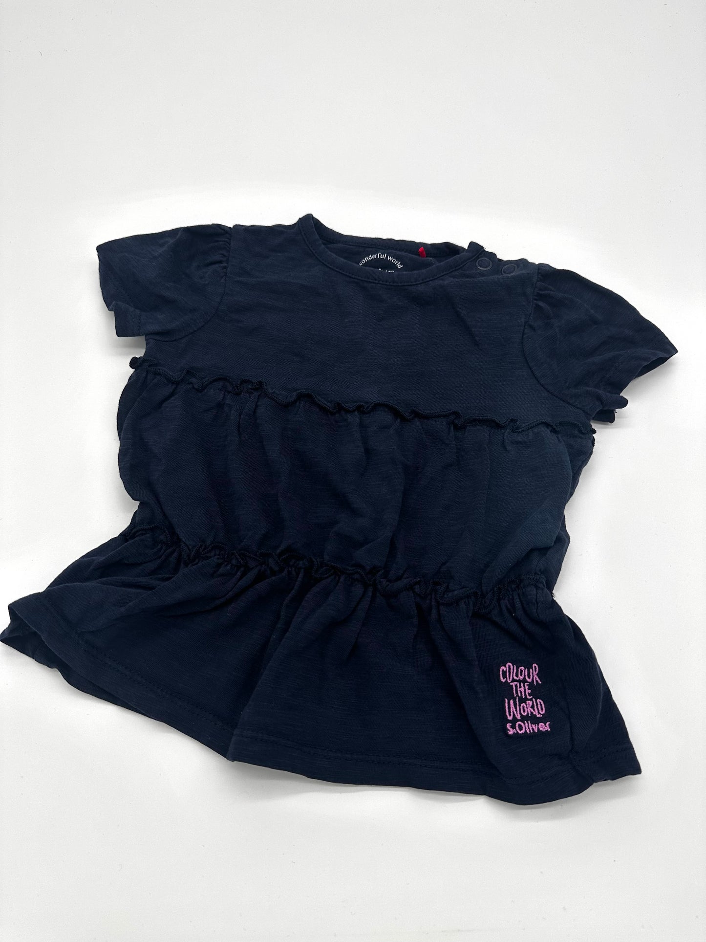 Dunkelblaues T-Shirt - Gr. 74 (S. Oliver)