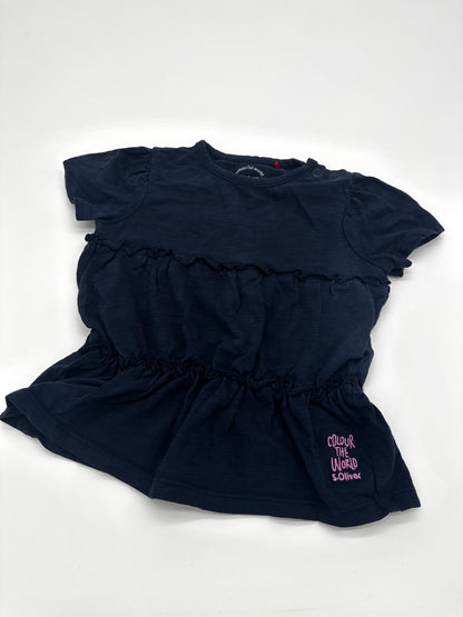 Dunkelblaues T-Shirt - Gr. 74 (S. Oliver)