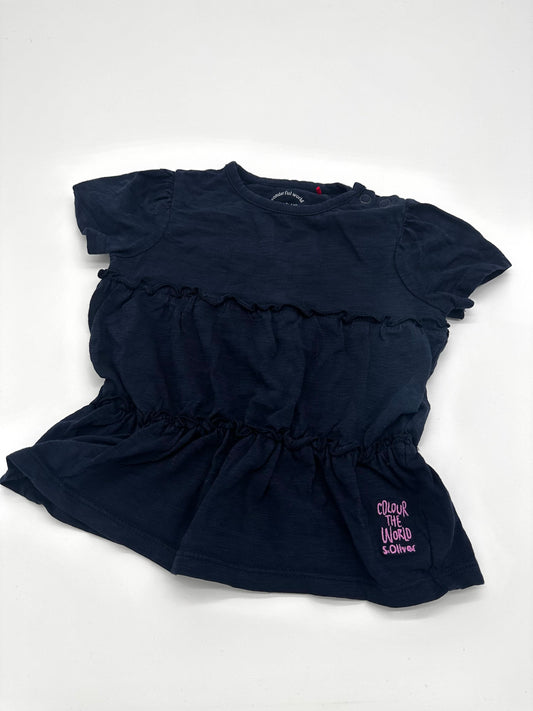 Dunkelblaues T-Shirt - Gr. 74 (S. Oliver)
