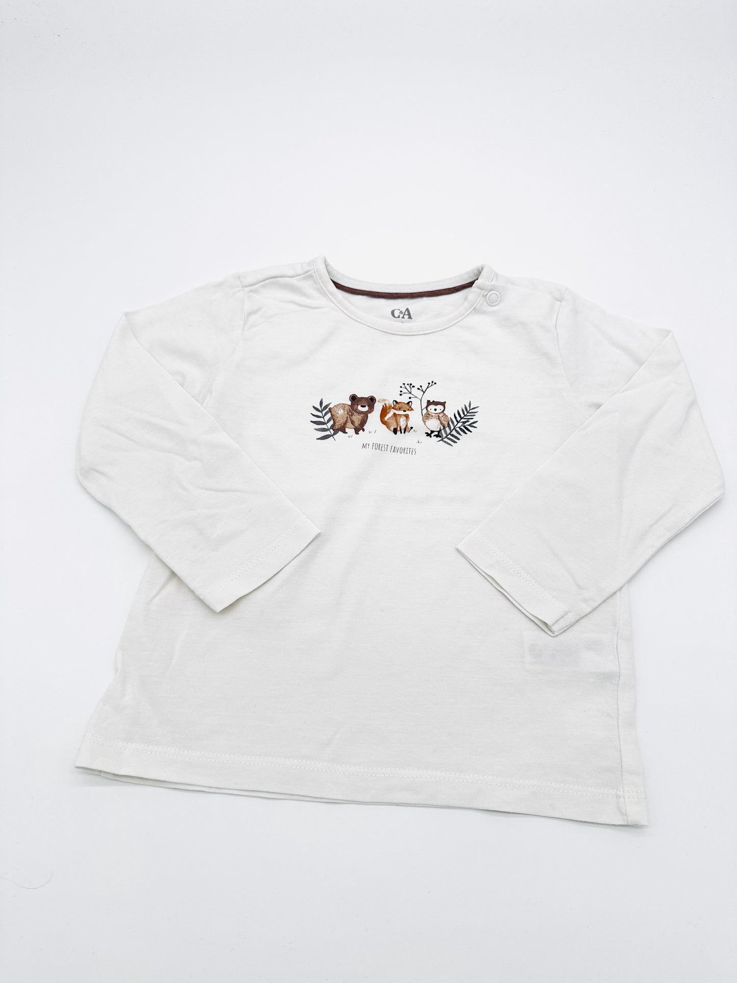 Weißes Langarmshirt - Gr. 80 (C&A)