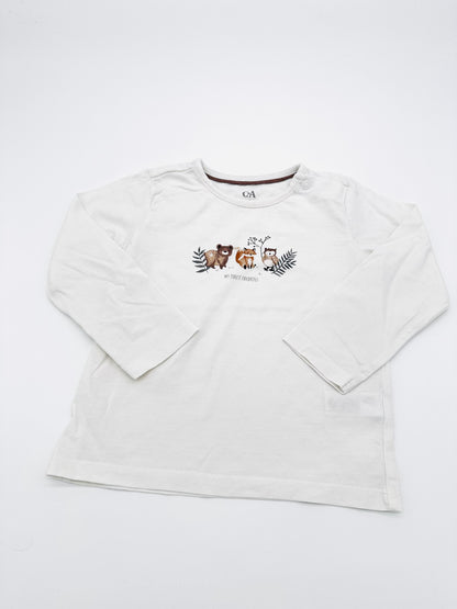 Weißes Langarmshirt - Gr. 80 (C&A)