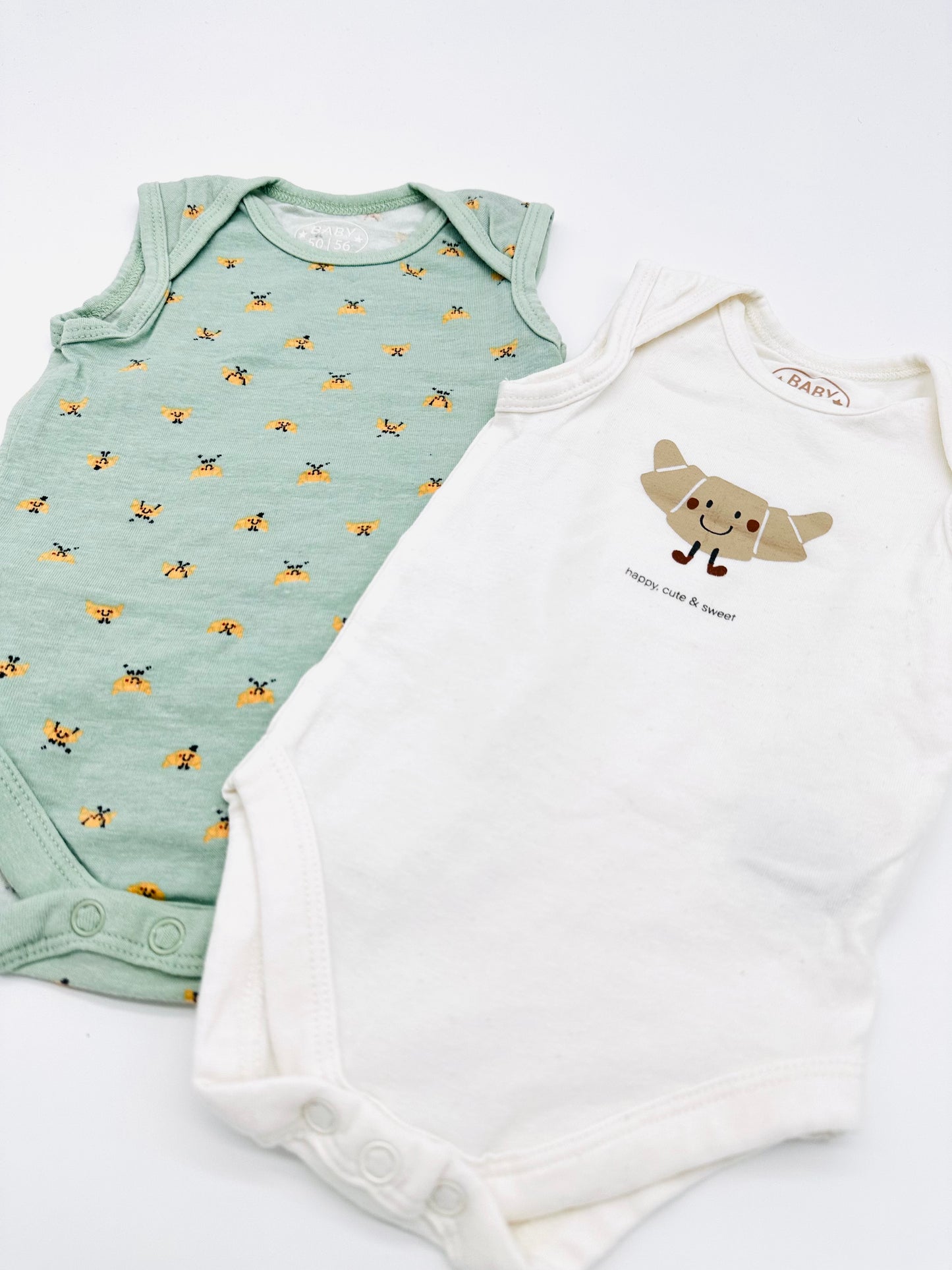 2 er Body Set ärmellos - Gr. 50/56 (Baby)