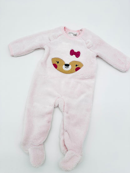 Flauschiger Plüsch-Overall mit Bärchenmotiv - Gr. 62 (Ergee)