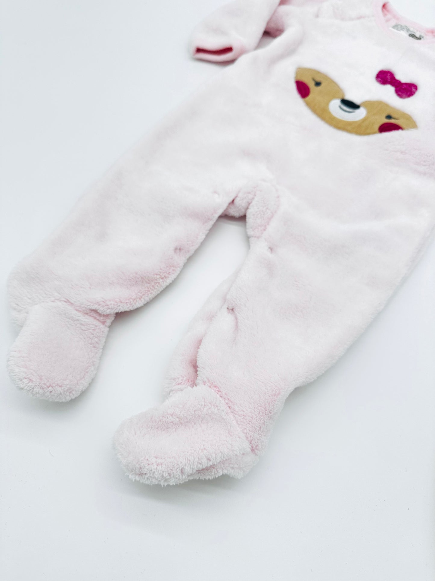 Flauschiger Plüsch-Overall mit Bärchenmotiv - Gr. 62 (Ergee)