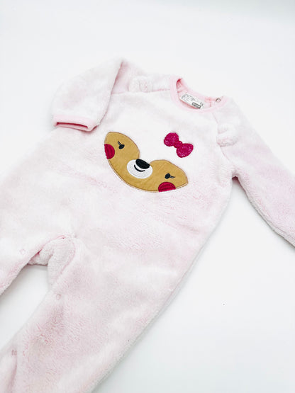 Flauschiger Plüsch-Overall mit Bärchenmotiv - Gr. 62 (Ergee)